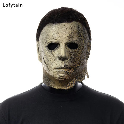 Lofytain 2022 Halloween Ends Michael Myers Horror Mask - Bloody Creepy Latex Cosplay Helmet