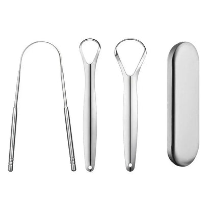 Stainless Steel Tongue Scraper Set