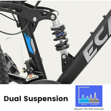 Ecarpat Full Front Suspension Mountain Bike with 21 Speed Steel Frame and Dual Disc Brakes
