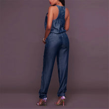 Retro Sleeveless Denim Jumpsuit