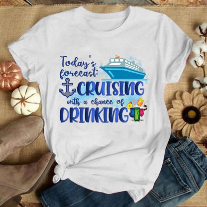 Unisex Casual Cruise Graphic T-Shirt – Short Sleeve Vacation Tee