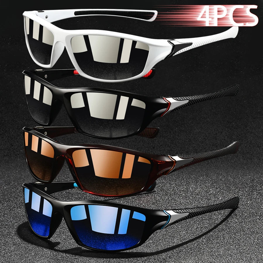 4-Pack Unisex UV400 Polarized Sports Sunglasses
