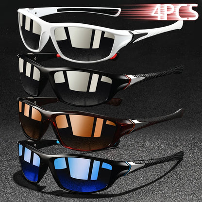 4-Pack Unisex UV400 Polarized Sports Sunglasses