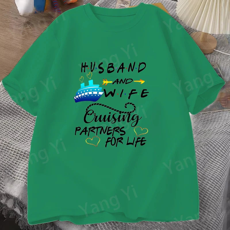 Unisex Casual Cruise Graphic T-Shirt – Short Sleeve Vacation Tee