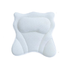 4D 6 Non-Slip Suction Cups Contouring Ergonomic Design Bathtub Neck Pillow