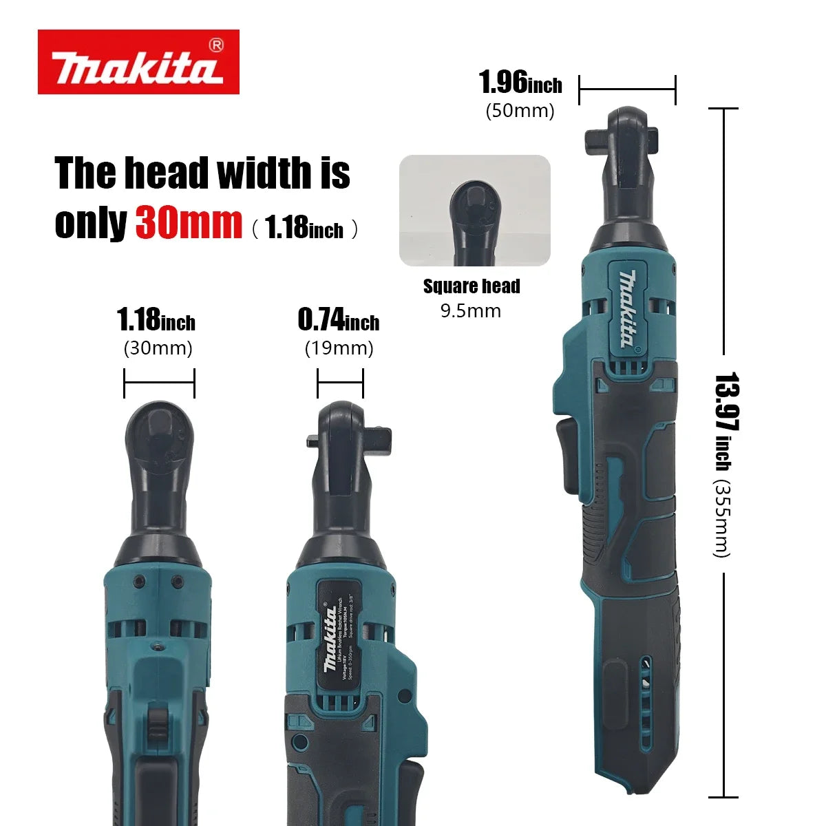 Makita 3/8" Cordless Rechargeable Electric Ratchet Wrench