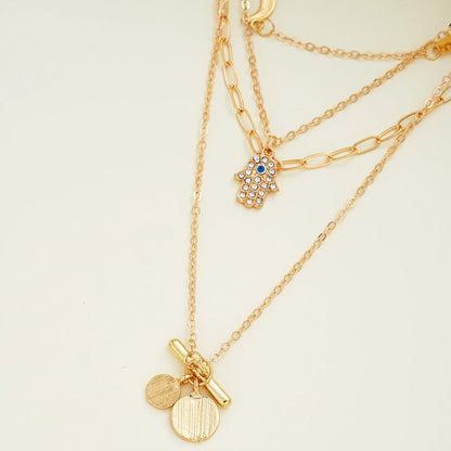 Gold Color Designer Multilayer Chain