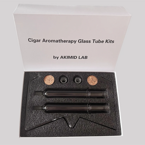 Borosilicate Glass Cigar Aromatherapy Humidors Tube Kit with 265mm Length Aroma Infusion