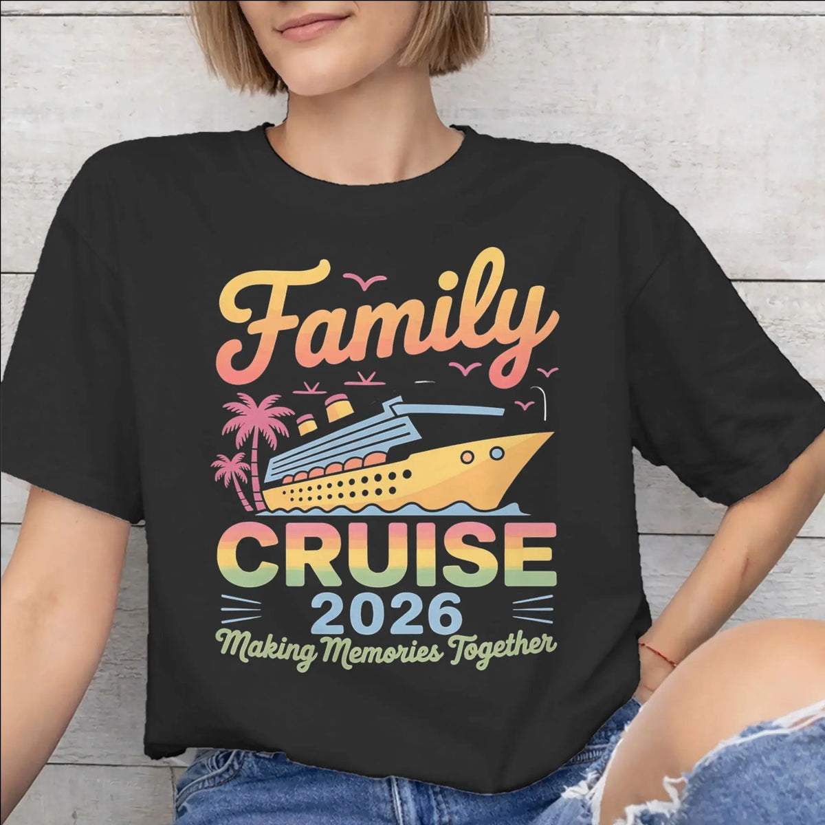 Summer Family Cruise 2026 Cotton T-Shirt – Matching Memories Vacation Tee