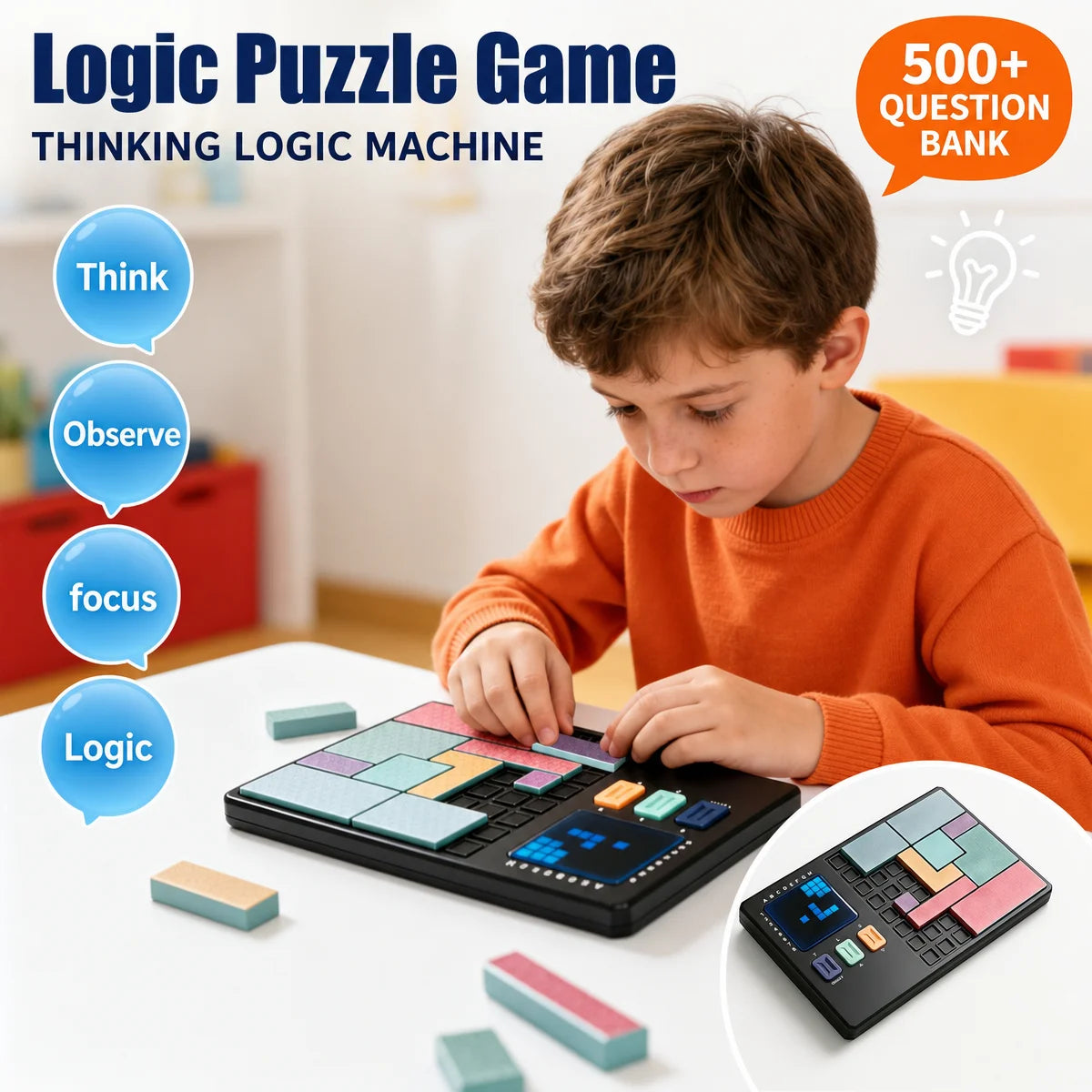 Smart Electronic Slide Puzzle & STEM Logic Game