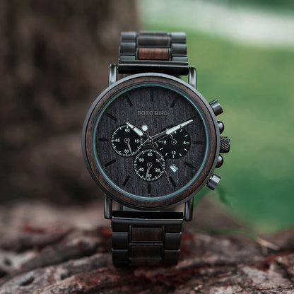 BOBO BIRD Wooden Quartz Wristwatch
