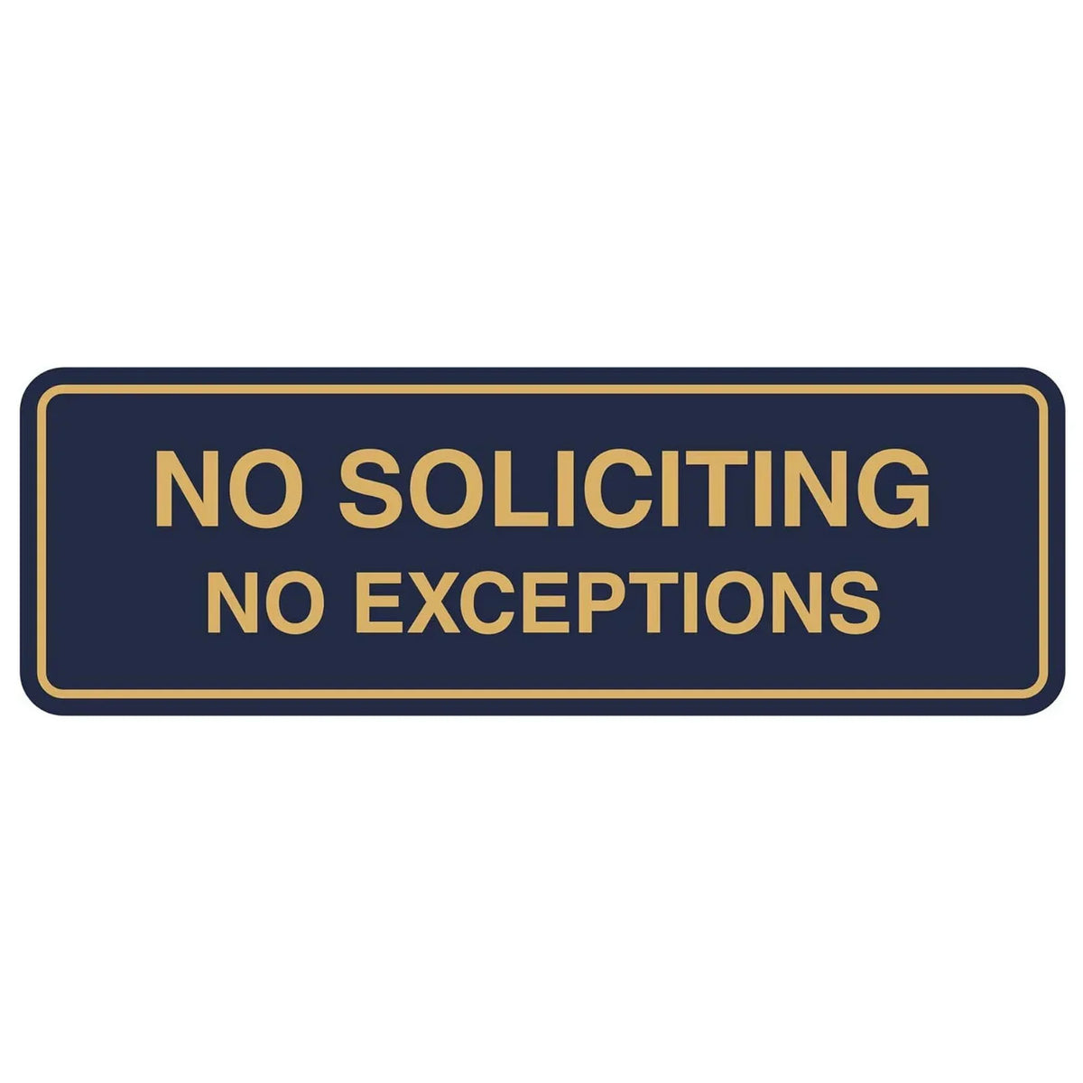 No Soliciting Vintage Metal Aluminum Sign
