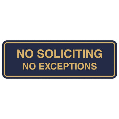 No Soliciting Vintage Metal Aluminum Sign