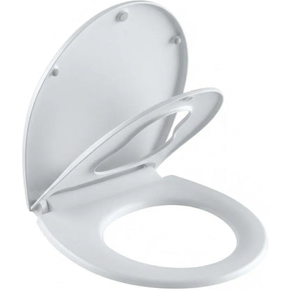 Slow Close Universal Toilet Seat with Anti-Bacterial Quiet Lid and Top Fixing