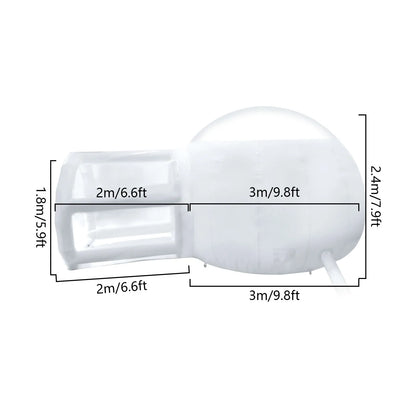 Inflatable Transparent D-Ring Single Tunnel Bubble Tent with 350W 110V Blower