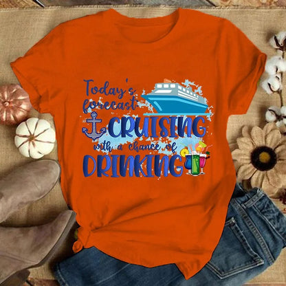 Unisex Casual Cruise Graphic T-Shirt – Short Sleeve Vacation Tee