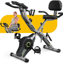 5 in 1 Foldable Stationary Bike 16-Level Adjustable Magnetic Resistance