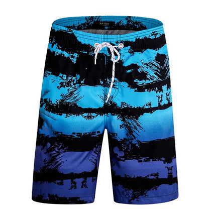 Colorful 3D Print Graphic Swim Trunks