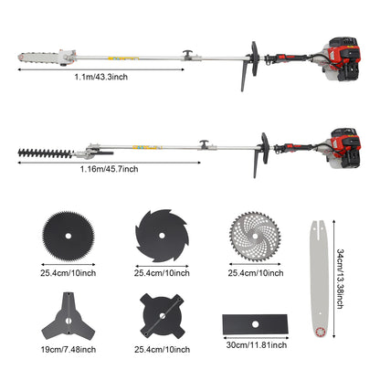 BYMAOCAR 52CC 2-Stroke Garden Hedge Trimmer Combo