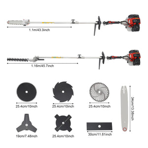 BYMAOCAR 52CC 2-Stroke Garden Hedge Trimmer Combo