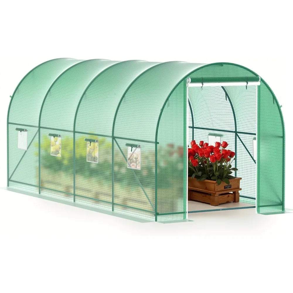 Outdoor Heavy Duty Large Walk-in Green Garden House