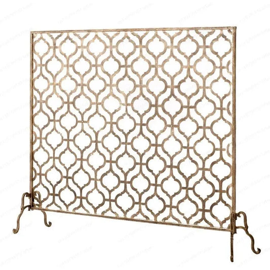 Vintage European Wrought Iron Fireplace Screen & Room Divider