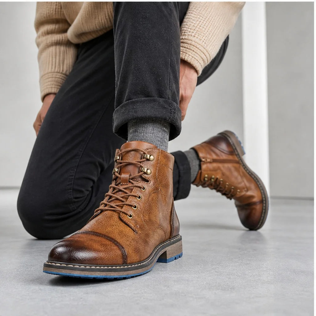 Men’s Retro Leather Ankle Chelsea Boots