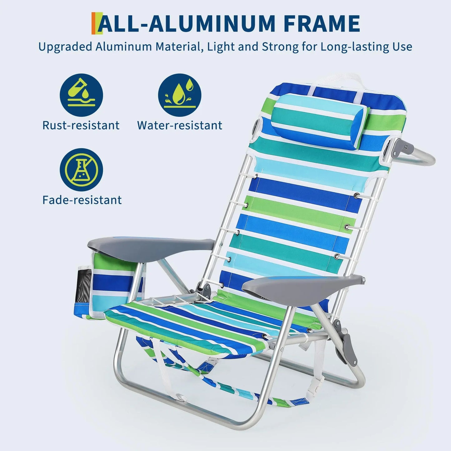 Portable Backpack Beach Chair 2 Pack