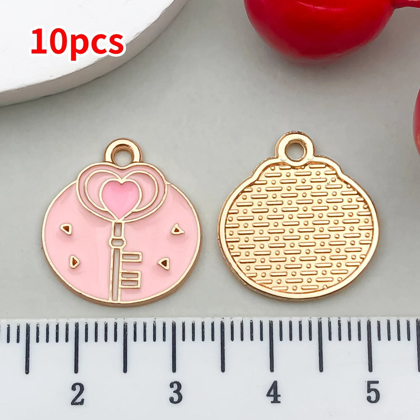 10-20 Piece Valentine's Day Mixed Alloy Flower Charms Set - DIY Jewelry Making Pendants