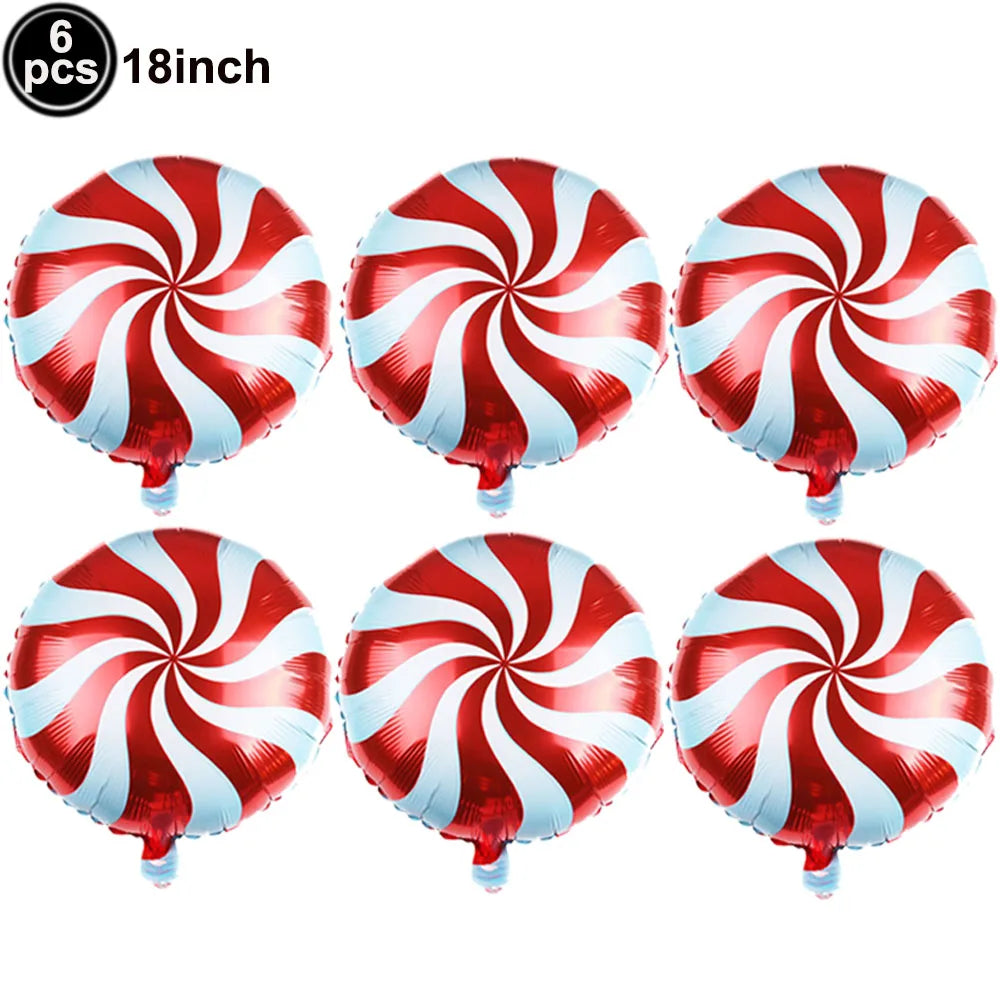 Large Santa Claus Foil Balloons & Christmas Tree Gift Box Decor