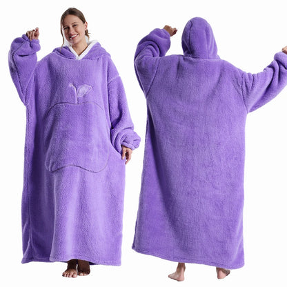 Extra Long Wearable Blanket Robe with Full Sleeves