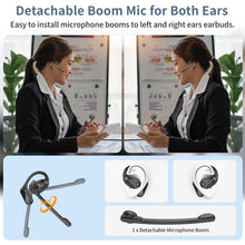 Open Ear Headphones with Boom Mic, Bluetooth 5.4 Wireless