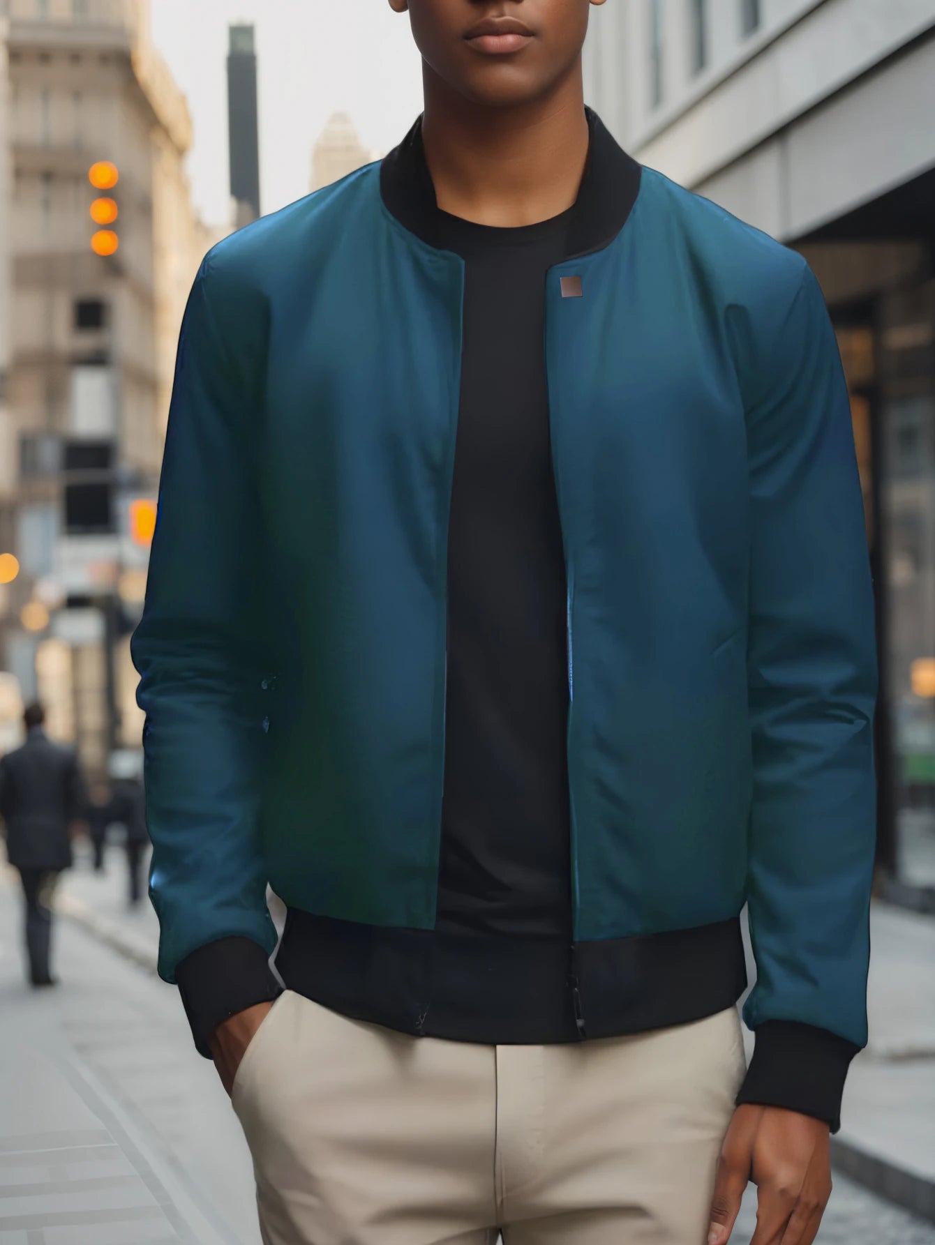 Short Loose fit Baseball Collar Jacket