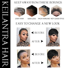 Short Pixie Cut Human Hair Wig With Bangs