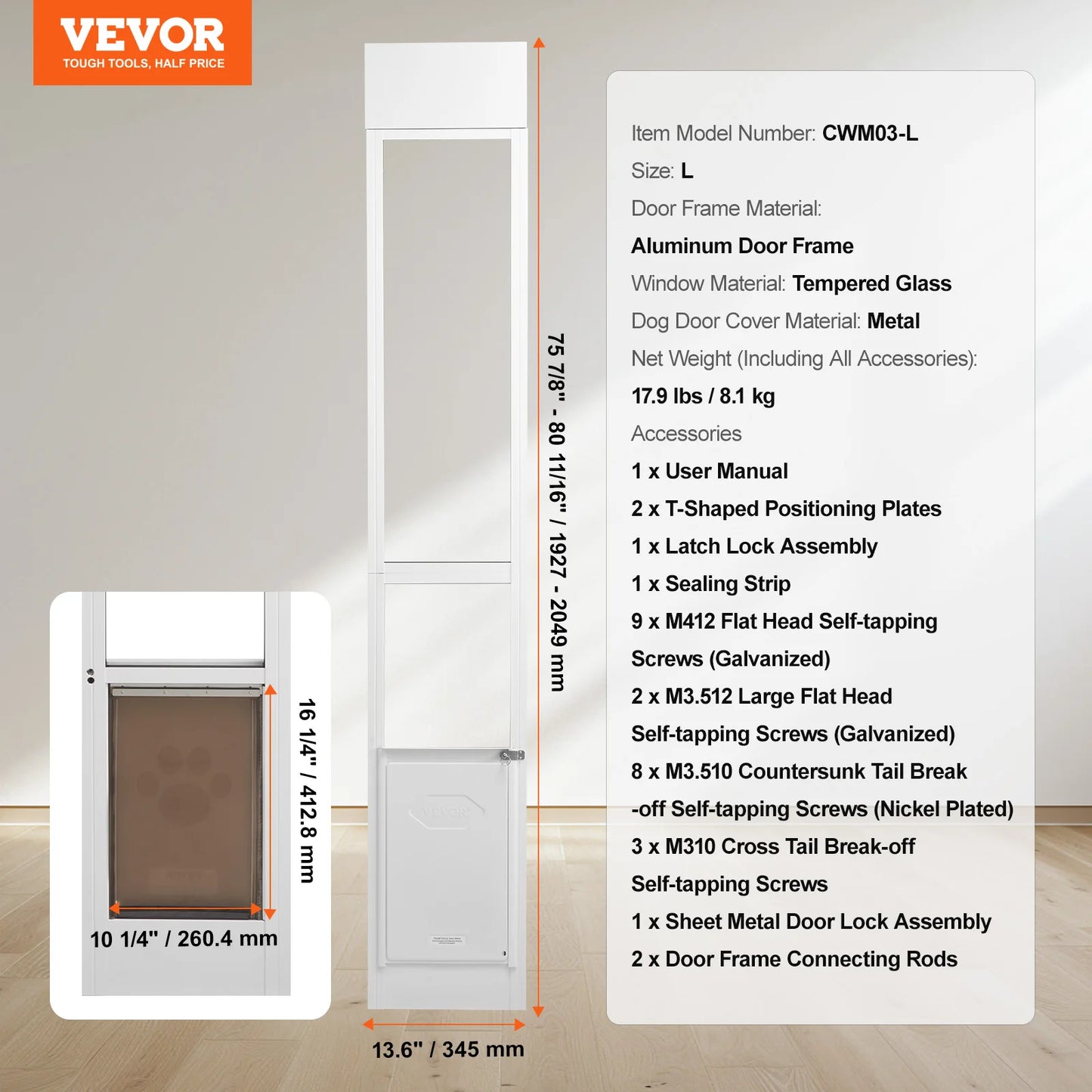 Adjustable Height Sliding Glass Door