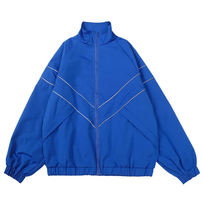 Men’s Korean Casual Lightweight Stand Collar Jacket – Spring/Autumn Windbreaker Coat