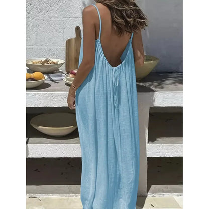 Strapless Backless Long Loose Dress