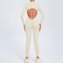 Seamless Zippered Long-Sleeved One-Piece Jumpsuit