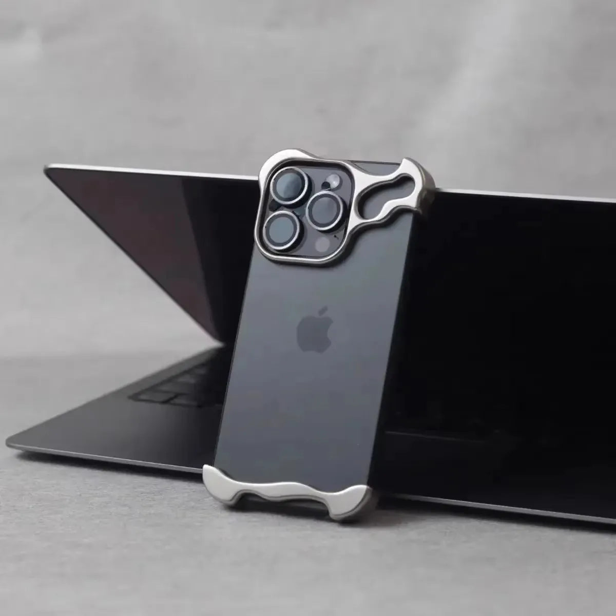 Luxury Metal Bumper Phone Case with Camera Lens Protection for iPhone