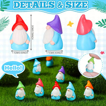 10pcs Mini Resin Gnomes Statues Ornaments