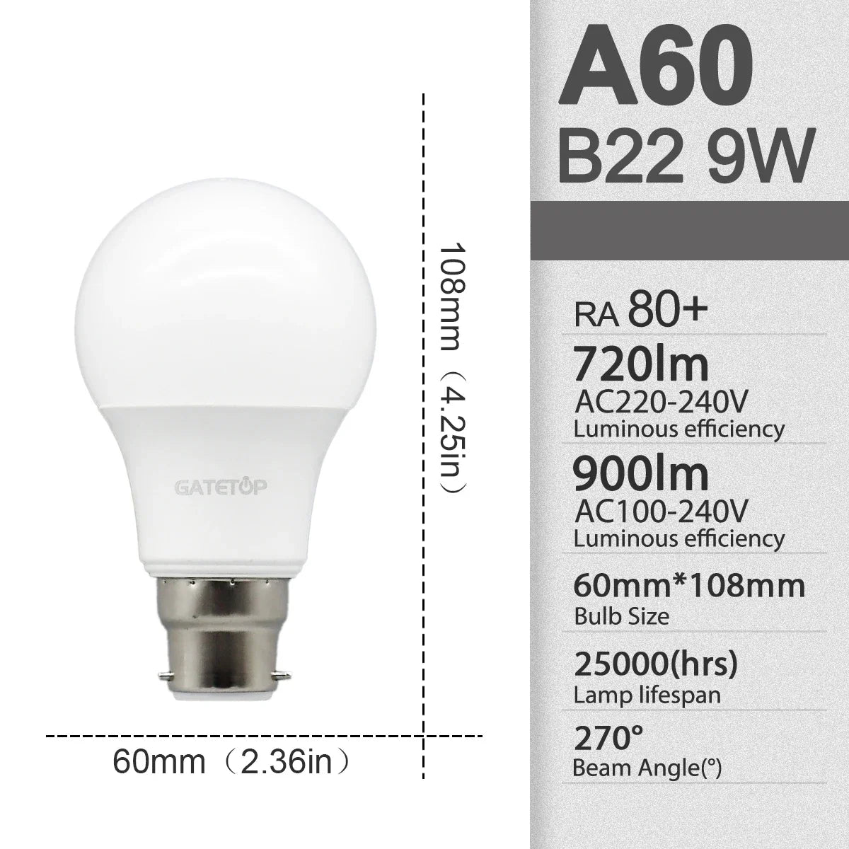 E27 Rechargeable LED Emergency Light Bulb
