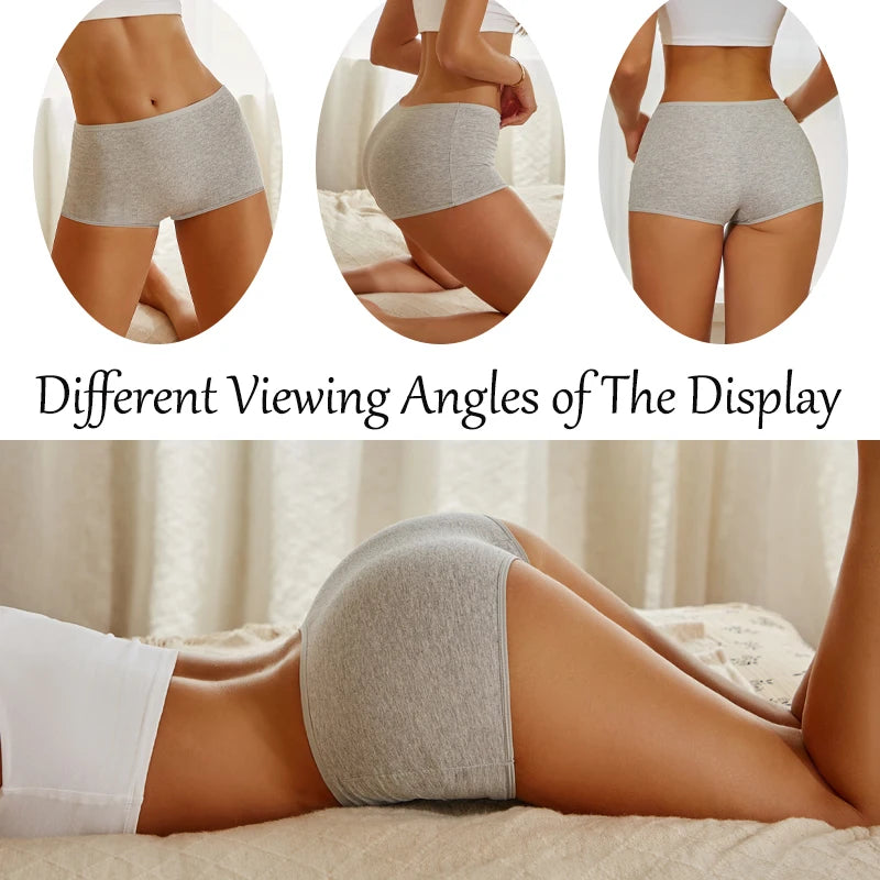 5Pcs Seamless Cotton Boyshorts
