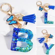 Alphabet Tasseled Keychain