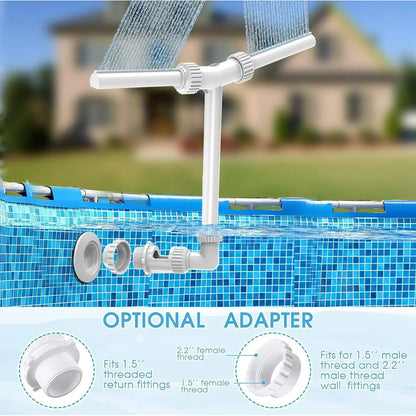 Dual-Nozzle Adjustable Swimming Pool Fountain Sprayer