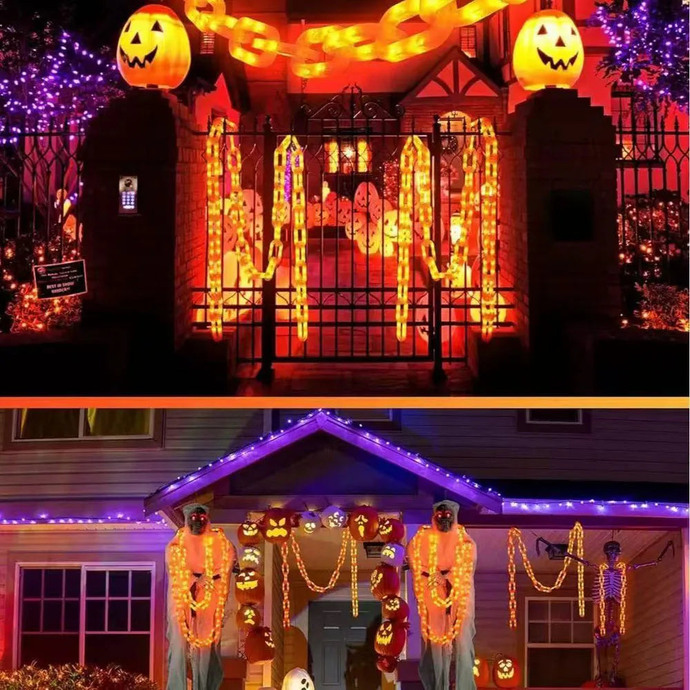 Halloween Light-Up Chain Prop String Lights with 8 Modes