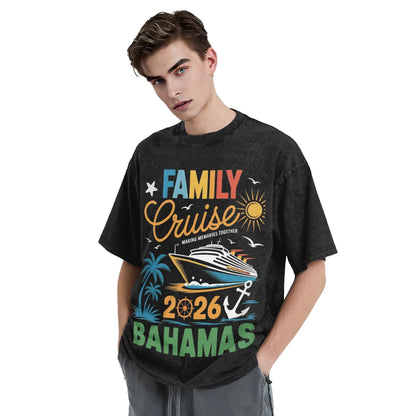 Family Cruise 2026 Washed Vintage Cotton T-Shirt