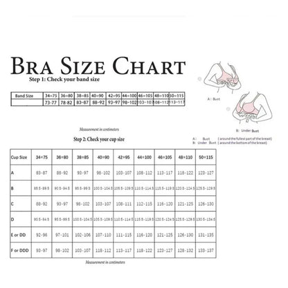 Plus Size Push Up Lace Bra - Full Coverage Underwire Lingerie with Wide Side Wings