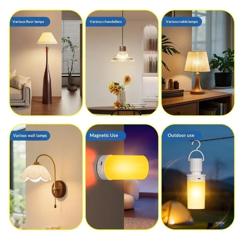Rechargeable 5W LED E27 RGB Emergency Corn Light Bulb with Remote Control