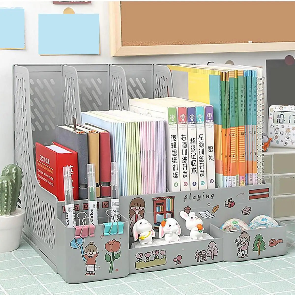 Multi-color File Storage & Organizer Rack
