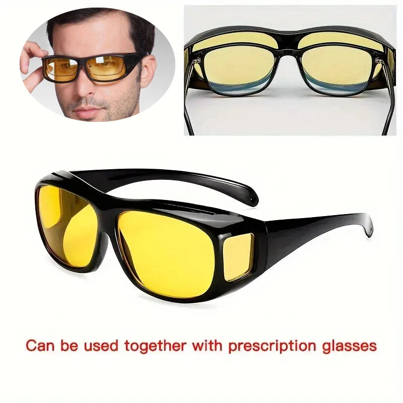 Night Vision Oversized Driver Anti-Glare Glasses